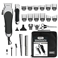Wahl Clipper Deluxe Corded Chrome Pro, Complete Hair and Trimming Kit, Includes Corded Clipper, Cordless Battery Trimmer, and Styling Shears, for a Cut Every Time - Model 79524-5201M