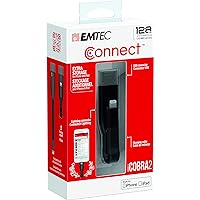 Emtec iCobra iPhone Flash Drive 128GB 3 in 1 Black, Dual Connector USB 3.0 and Lightning with Charging, External Memory Expansion, for iPhone, iPad, iPod (ECMMD128GT503V2B)
