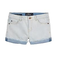 Lucky Brand Girls' Cuffed Jean Shorts, Stretch Denim with 5 pockets, Mid to High Rise Waist, Riley Bella, 6X