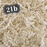 ZEBMOON 2 LB Ivory Crinkle Cut Paper Shred Filler Great for Gift Wrapping, Basket Filling, Birthday, Wedding, Valentine's Day, Mardi Gras, 2024 New Year Party Decorations Filling Supplies