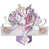 Happy 70th Birthday Pop-Up Greeting Card Original Second Nature 3D Pop Up Cards