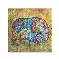 Runes Elephant by Oxana Ziaka, 24x24-Inch Canvas Wall Art