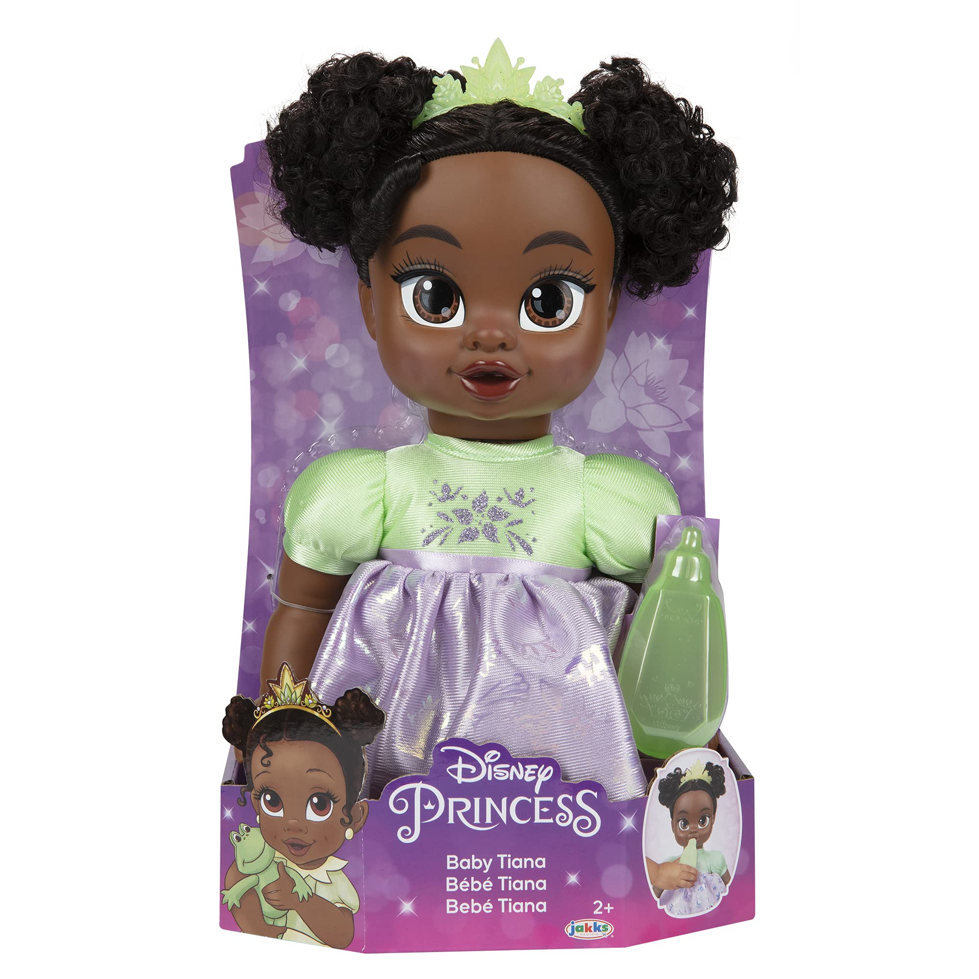 Disney Princess Tiana Baby Doll with Baby Bottle & Tiara