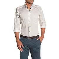 Micro Check Long Sleeve Tailored Fit Shirt, Sun
