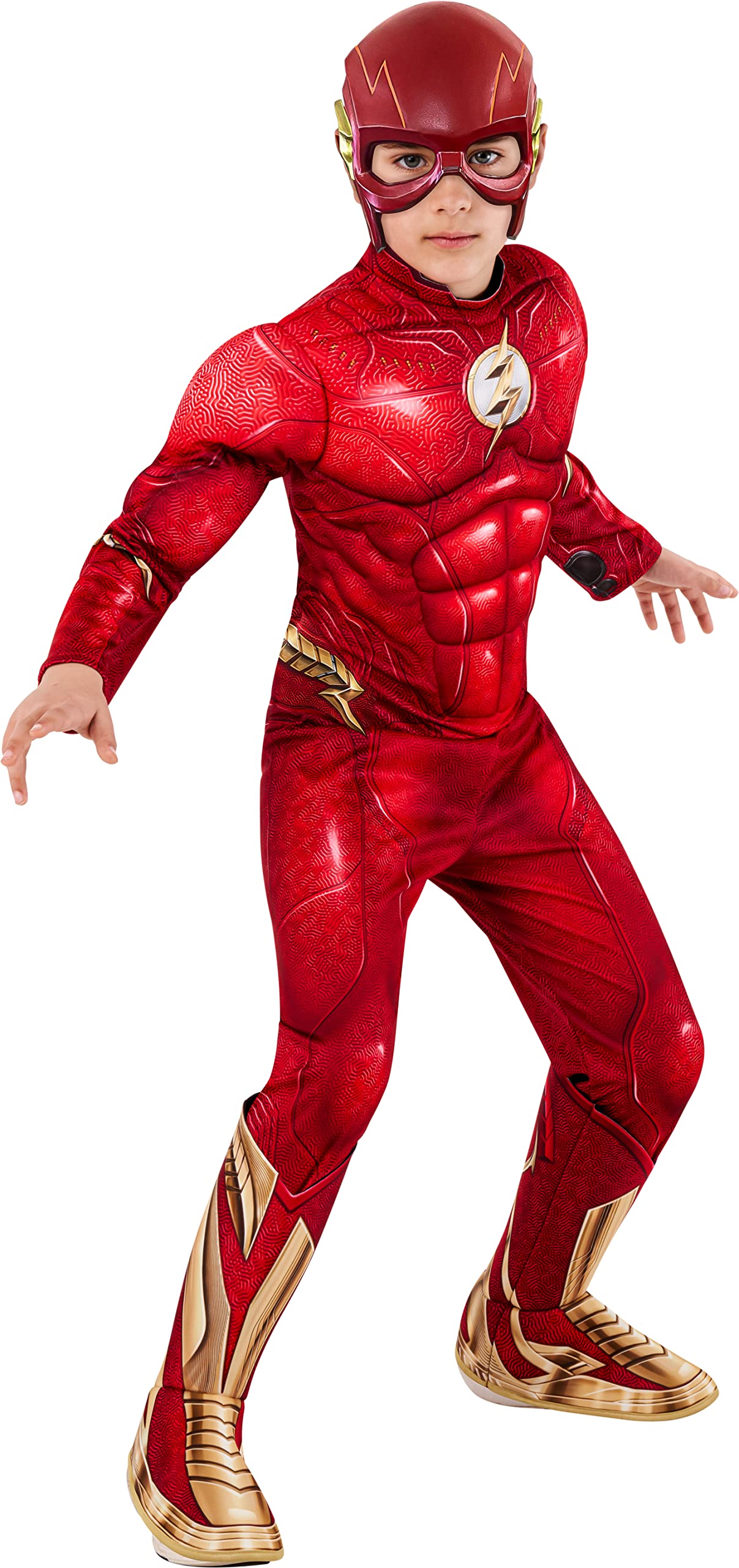 Rubie's Boy's DC: The Flash Movie Deluxe Costume Jumpsuit and Mask