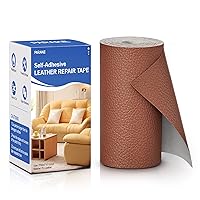 Leather Repair Patch, 3x60 Inch Self Adhesive Leather Repair Tape for Furniture, Durable PU Leather Repair Kit for Car Seat, Couch, Sofa, Chair, Boat Seat - Litchi Grain (Brown)