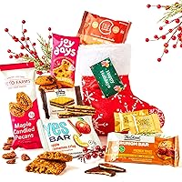 Diabetic Snacks Prefilled Christmas Stockings : Premium Diabetic-Friendly Christmas Stockings Stuffers with Low Sugar Chips, Candy, Jerky, Nuts and Treats - Healthy Holiday Gift for Adults, Men &