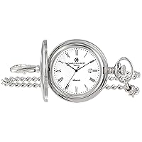 Charles-Hubert, Paris Stainless Steel Quartz Pocket Watch
