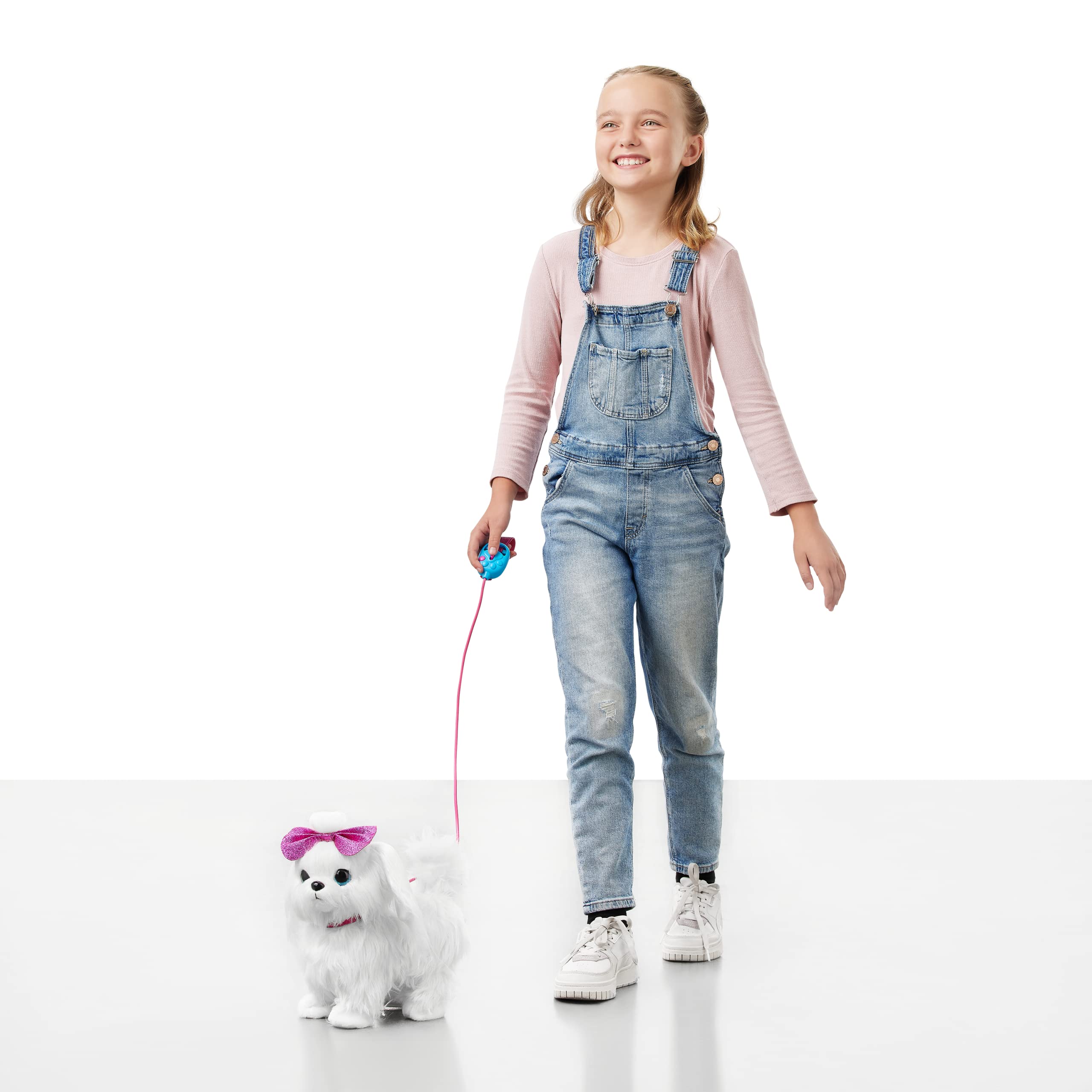 Pets Alive Lil' Paw The Walking Puppy by ZURU Interactive Dog That Walk, Waggle, and Barks, Interactive Plush Pet, Electronic Leash, Soft Toy for Kids and Girls