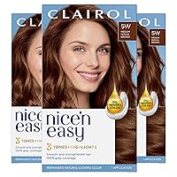 Nice'n Easy Permanent Hair Dye, 5W Medium Mocha Brown Hair Color, Pack of 3