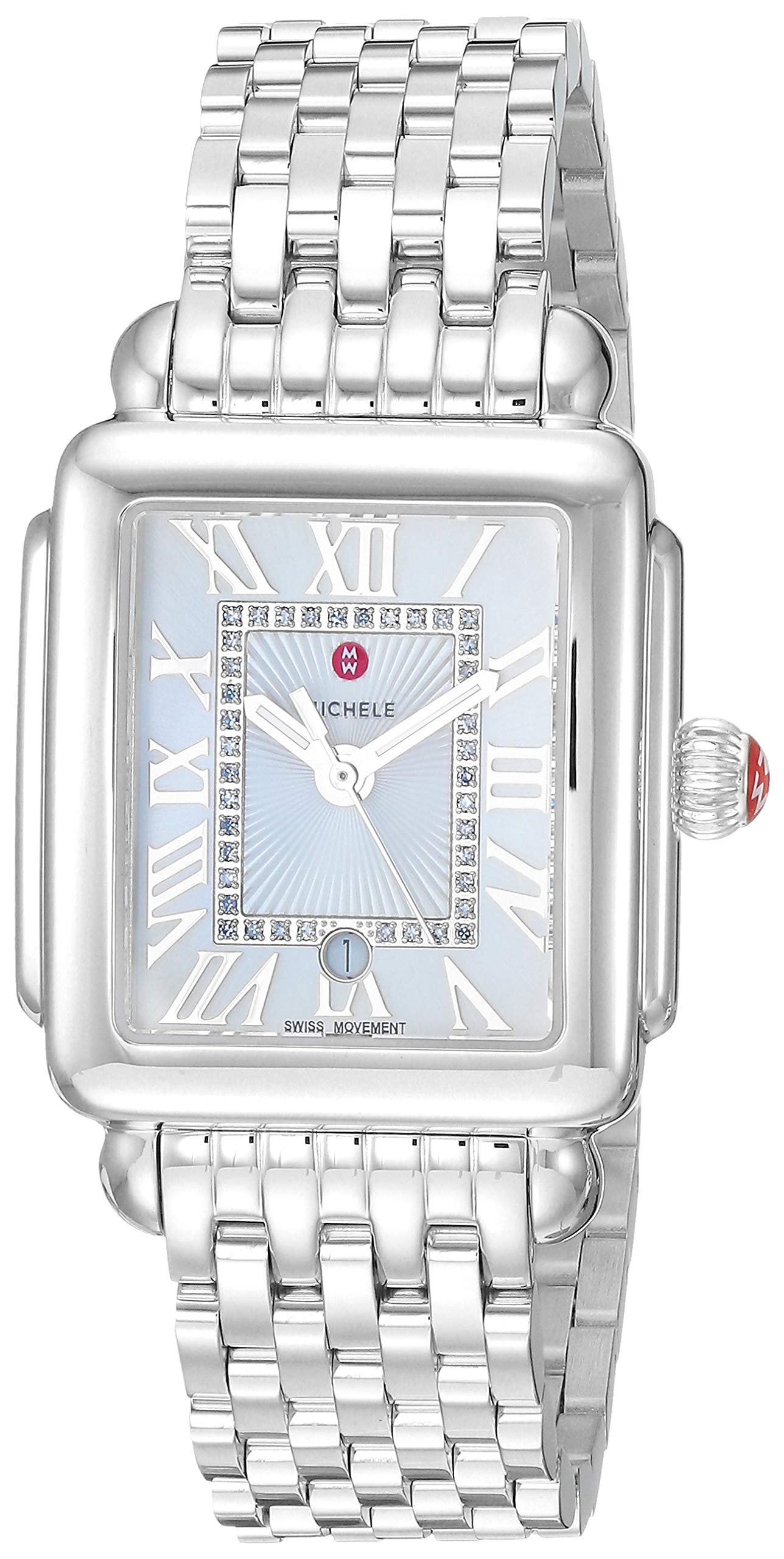 Michele Deco Madison Mid Silver - MWW06G000012 Stainless Steel/Silver/White Sunray Dial One Size