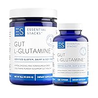 Essential Stacks L-Glutamine Home & Away Bundle - L Glutamine Powder & Capsules