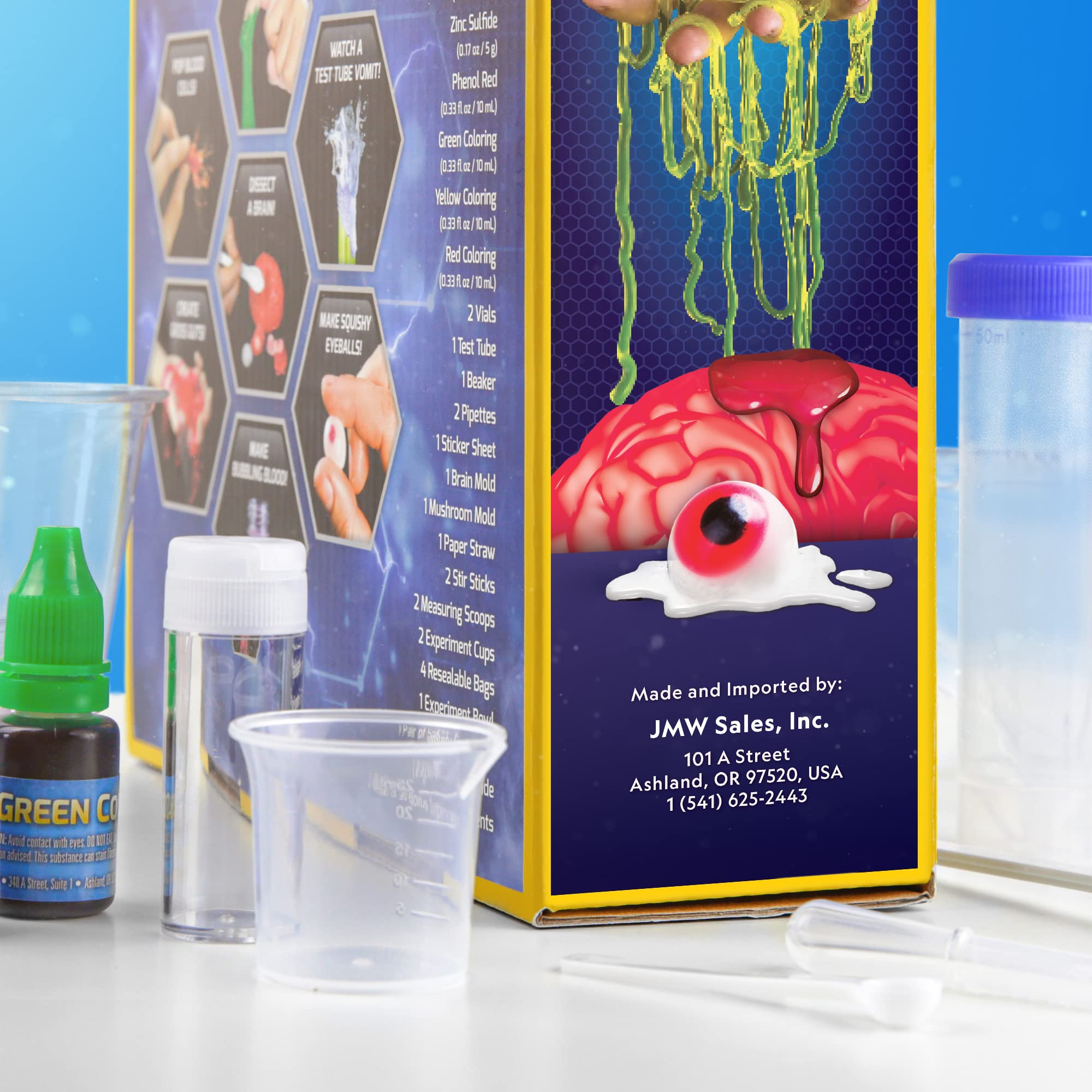 NATIONAL GEOGRAPHIC Gross Science Kit - 45 Gross Science Experiments- Dissect a Brain, Make Glowing Slime Worms, Science Kit for Kids 8-12, STEM Project Gifts for Boys and Girls (Amazon Exclusive)