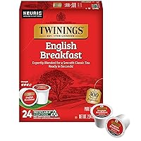 English Breakfast Tea K-Cup Pods for Keurig, Caffeinated, Smooth, Flavourful, Robust Black Tea, 24 Count (Pack of 1), Enjoy Hot or Iced
