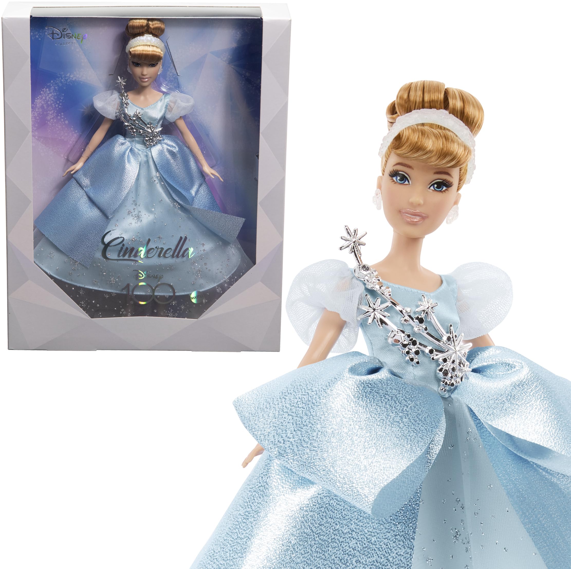 Disney Toys, Collector Cinderella Doll to Celebrate Disney 100 Years of Wonder, Inspired by Disney Movie, Gifts for Kids and Collectors