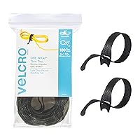 VELCRO Brand ONE-WRAP Cable Ties, 100Pk, 8 x 1/2