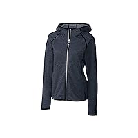 Cutter & Buck Women's Hooded Full Zip Jacket, Blue, XX-Large
