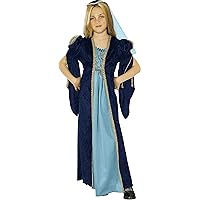 Girls Long Medieval Maid Marian Juliet Tudor Historical Fancy Dress Costume Outfit ((8-10 Years)
