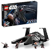 LEGO Star Wars Inquisitor Transport Scythe 75336 Buildable Toy Starship, OBI-Wan Kenobi Set, Ben Kenobi Minifigure with Blue and Double-Bladed Red Lightsabers