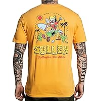Sullen Clothing Men's Choloha Summer Series Beer Belly Short Sleeve Premium Tee (Small, Marigold)