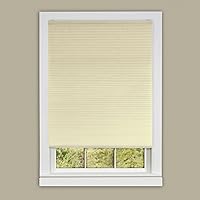 Cordless Light Filtering Cellular Pleated Window Shades - 31 Inch Width, 64 Inch Length (Alabaster) - Room Darkening Top-Down Honeycomb Pull Down Blinds for Windows and Skylights by Achim Home Decor