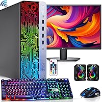 HP ProDesk Desktop RGB Computer PC Intel i5-6th Gen. Quad-Core Processor 8GB DDR4 Ram 512GB SSD, 22 Inch Monitor, Gaming Keyboard and Mouse, Speakers, Built-in WiFi, Win 10 Pro (Renewed)