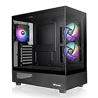 View 270 Plus TG ARGB Black Mid Tower E-ATX Case; 3x120mm ARGB Fans Included; Support Up to 360mm Radiator; Front & Side Dual Tempered Glass Panel; CA-1Y7-00M1WN-01; 3 Year Warranty