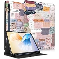 for Samsung Galaxy Tab S8 Ultra/Tab S9 Ultra Case 14.6 Inch 2022/2023 for Women Girls Folio Cover with Pencil Holder Cute Girly Kawaii Quotes Design Pretty Tablet Cases for S9 Ultra/S8 Ultra