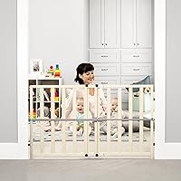 Regalo Easy Fit Wooden Decor Adjustable 42-Inch Extra Wide Baby Gate, Natural Wood