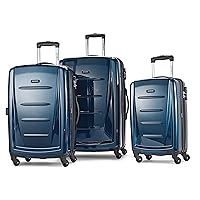 Winfield 2 Hardside Luggage with Spinner Wheels, 3-Piece Set (20/24/28), Deep Blue