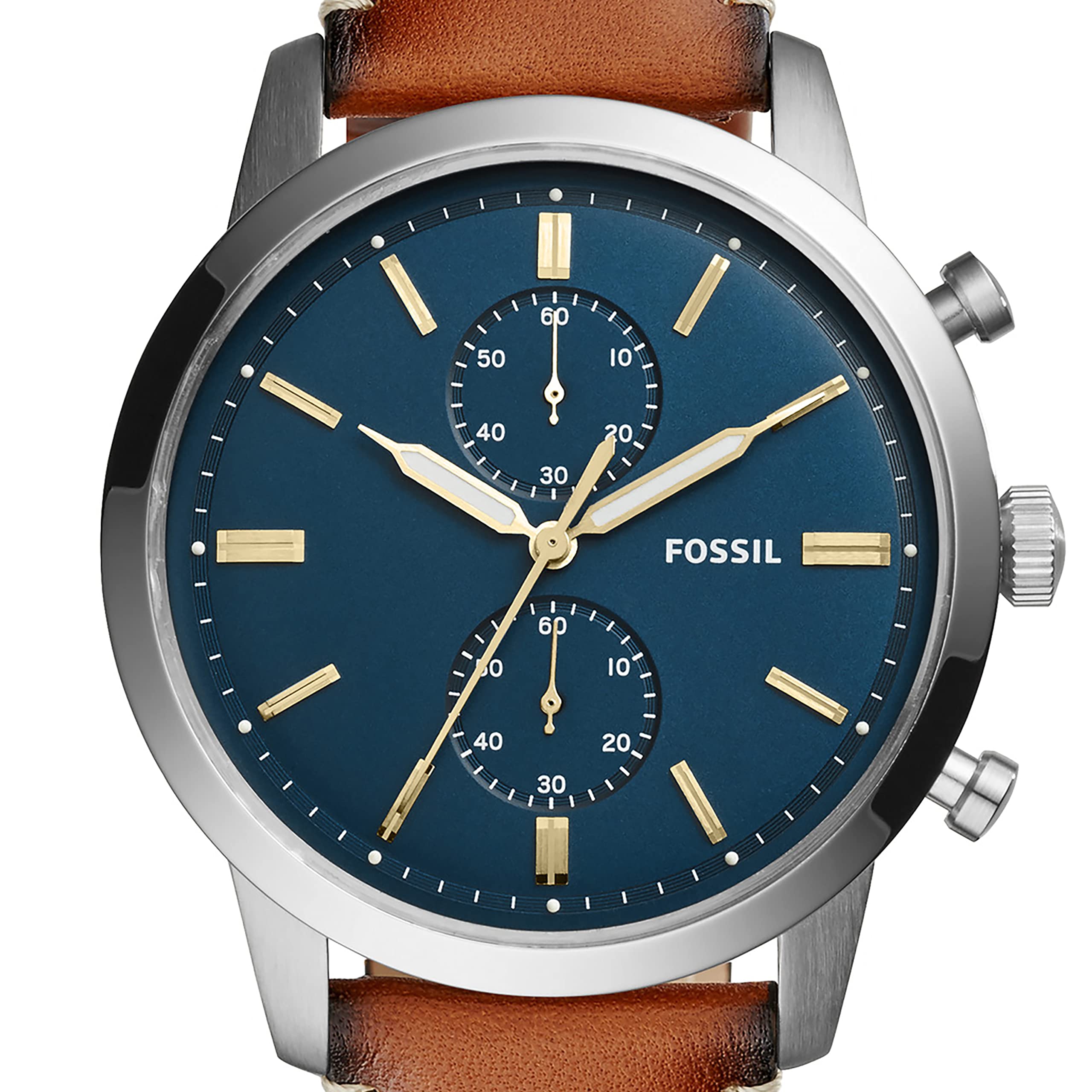Fossil Townsman Men's Watch with Chronograph Display and Genuine Leather Band