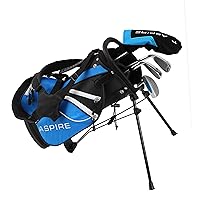 Junior Plus Complete Golf Club Set for Children, Kids - 5 Age Groups Boys and Girls - Right Hand, Real Girls Junior Golf Bag, Kids Golf Clubs Set