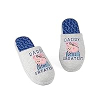 Peppa Pig Slippers Mens Adults Daddy Gift Slip On House Shoes