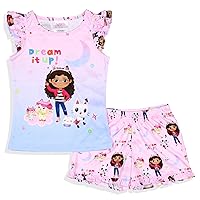 INTIMO Gabby's Dollhouse Toddler Girls' Dream It Up Sleep Pajama Sleep Set Shorts