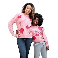 Blizzard Bay Women's Mommy and Me Valentine's Day Crew Neck Sweater