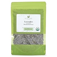 Pure and Organic Biokoma Lavender (Lavandula) Dried Flowers 50g (1.76oz) in Resealable Moisture Proof Pouch