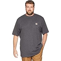 CarharttmensLoose Fit Heavyweight Short-Sleeve Pocket T-ShirtCarbon Heather4X-Large