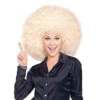 Rubie's womens Super Size Blond Afro Wig Party Supplies, As shown, One Size US