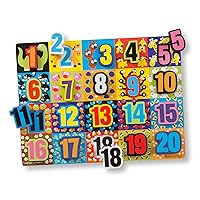 Melissa & Doug Jumbo Numbers Wooden Chunky Puzzle (20 pcs)