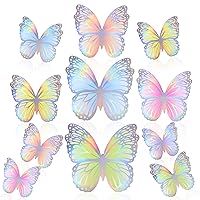 36pcs/18 Pairs Silver Butterfly Table Centerpiece for Birthday Party, cute Decorations Butterfly Table Toppers Centerpieces aesthetic Theme Party Decor for Birthday Baby Shower Party Supplies
