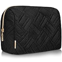 BOACAY Large Cosmetic & Makeup Bag, Zippered Makeup Pouch for Women, Travel Cute Organizer Suitable for Purse, Versatile Bag with Multiple Compartments for Makeup, Toiletries, Accessories