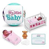 5 Surprise My Mini Baby Series 1 by ZURU, Collectible Mystery Capsule, Toy for Girls, Realistic Miniature Baby, Playset and Accessories