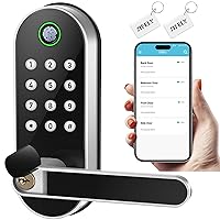 Sifely Smart Lock - Biometric Fingerprint Smart Door Lock - Keypad Keyless Entry Door Lock - Passcode Code Door Lock - Digital Door Lock - Door Handle - Door Knob - Door Lever - Deadbolt Alternatives