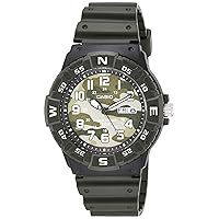 Casio Men's Analog Quartz Watch with Resin Strap, Green, 24.77 (Model: MRW220HCM-3BV)
