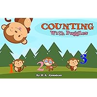 Children Books: Counting with Puggles (Learning To Count To Ten For Kids Ages 4-8) Kids Books - Learning To Count To 10 For Kids - Children's Books - Early lesson (Dutch Edition)