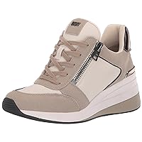 DKNY Women's Everyday Kaden-Lace Up Wedge Athleisure Sneaker