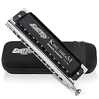 East top King Dream Chromatic Harmonica Key of C,12 Holes 48 Tones Professional Mouth Organ Harmonica for Adults, Professionals and Students (48K)
