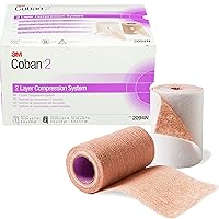 3M Coban 2 Two-Layer Compression System with Stocking 2094N, 1 Kit/Carton 8 Cartons/Case, 4 Inch x 2.9 yd.