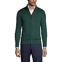 Lands' End School Uniform Men's Cotton Modal Zip Front Cardigan Sweater