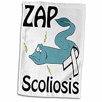 3dRose Zap Scoliosis Awareness Ribbon Cause Design - Towels (twl-115342-1)